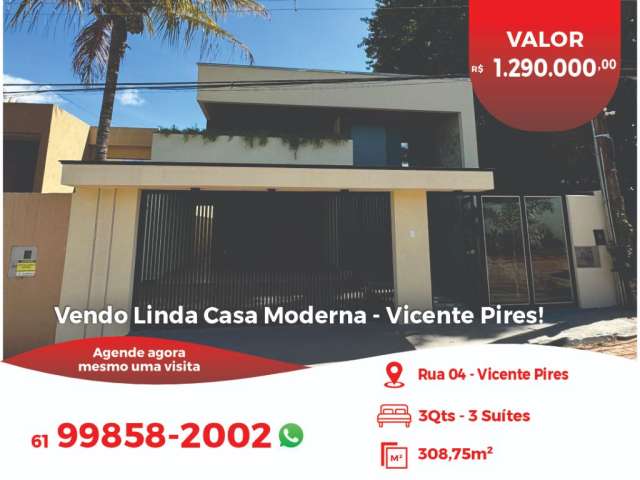 Vendo Linda Casa Moderna - Vicente Pires!