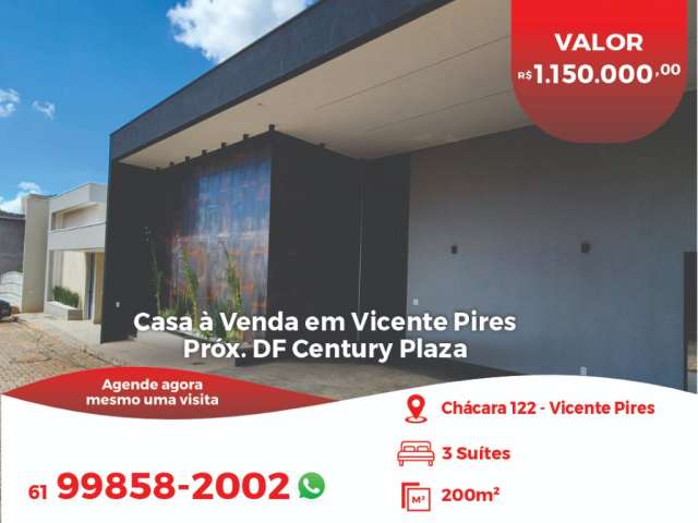 Casa à Venda em Vicente Pires  Próx. DF Century Plaza