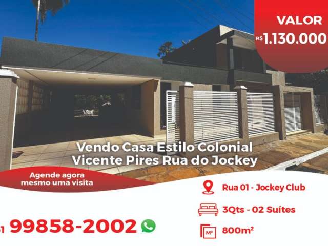 Vendo Casa Estilo Colonial Vicente Pires Rua do Jockey