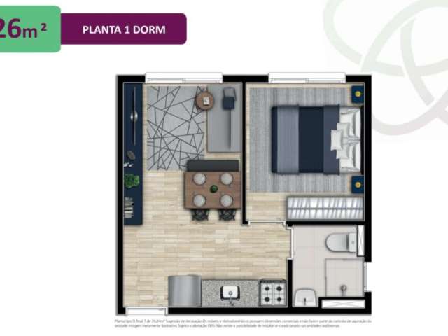 Apartamento com 1 quarto à venda na Rua General Jardim, 384, Vila Buarque, São Paulo, 26 m2 por R$ 304.441