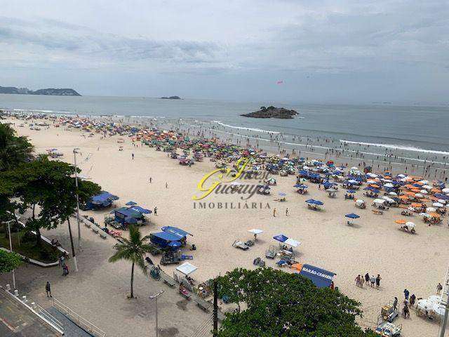 Apartamento com 3 dormitórios, Frente total para o mar, Temporada em Pitangueiras no Guarujá/SP