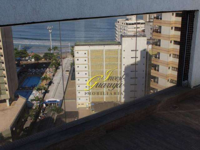 Cobertura Penthouse, com 3 dormitórios (1 suíte), 2 vagas, excelente localização na Praia das Astúrias no Guarujá/SP