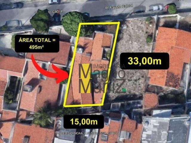 Terreno medindo 495m² por R$ 485.000 - Papicu - Fortaleza/CE