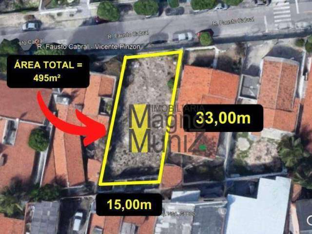 Terreno à venda medindo 495 m² por R$ 600.000 - Papicu - Fortaleza/CE