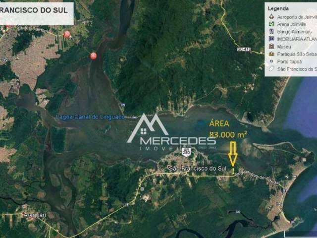 Terreno à venda, 65789 m² por R$ 5.265.000,00 - Iperoba - São Francisco do Sul/SC