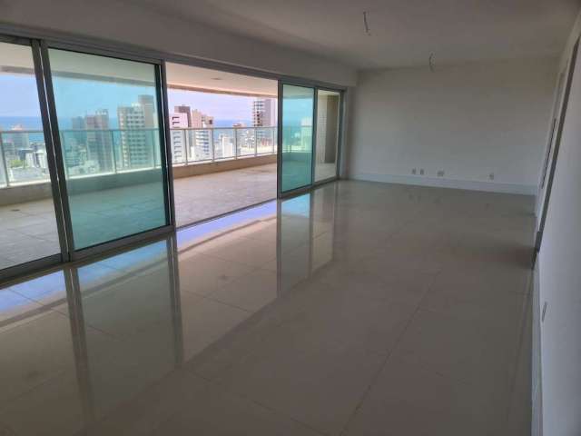 RISERVATTO 261m², vista mar, nunca habitado, 4 suítes, varanda gourmet, dependência completa, área de serviço, fino acabamento. Agende sua visita!