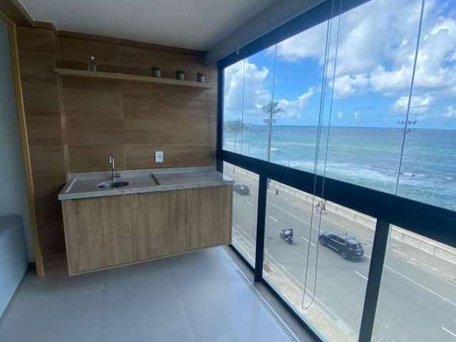 Apartamento 1 suíte, 44,50m², vista mar, climatizado, fino acabamento, armários planejados, 1 vaga de garagem. Agende sua visita!