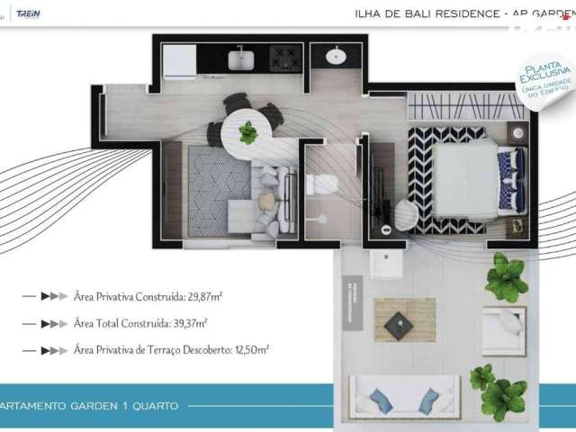 Apartamento com 1 quarto à venda na Reinaldino Schaffenberg de Quadros, 201, Centro, Curitiba, 29 m2 por R$ 398.249