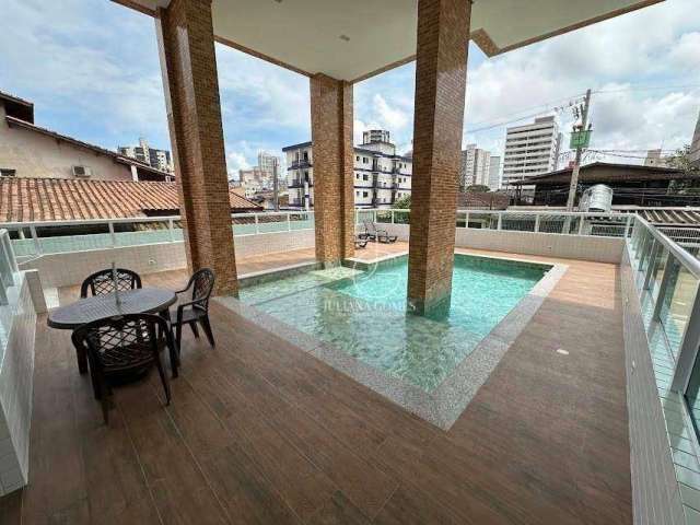 Apartamento com 2 dormitórios à venda, 75 m² por R$ 385.000,00 - Guilhermina - Praia Grande/SP