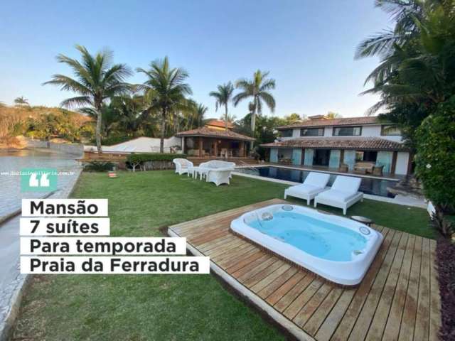 Casa para Temporada em Armação dos Búzios, Ferradura, 7 dormitórios, 7 suítes, 8 banheiros, 3 vagas