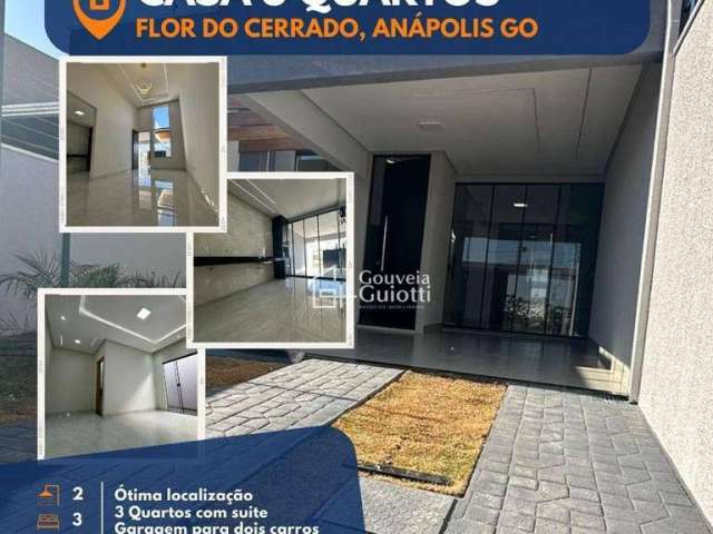 Casa com 3 dormitórios à venda, 105 m² por R$ 350.000,00 - Residencial Flor do Cerrado - Anápolis/GO