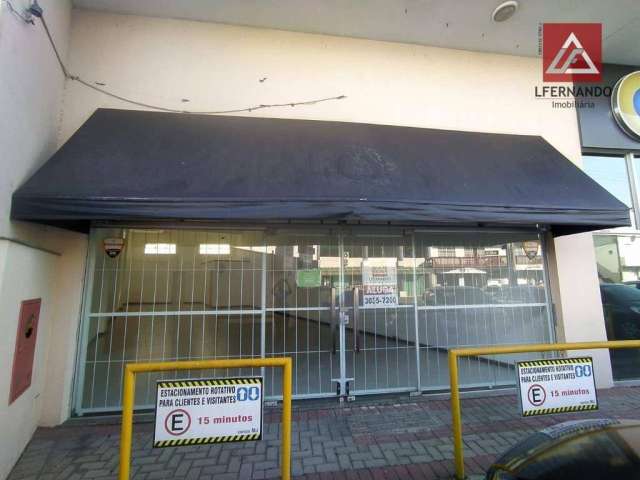 Sala comercial térrea com estacionamento rotativo no bairro itoupava norte