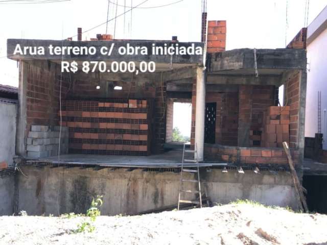 Terreno c/ obra iniciada Arua