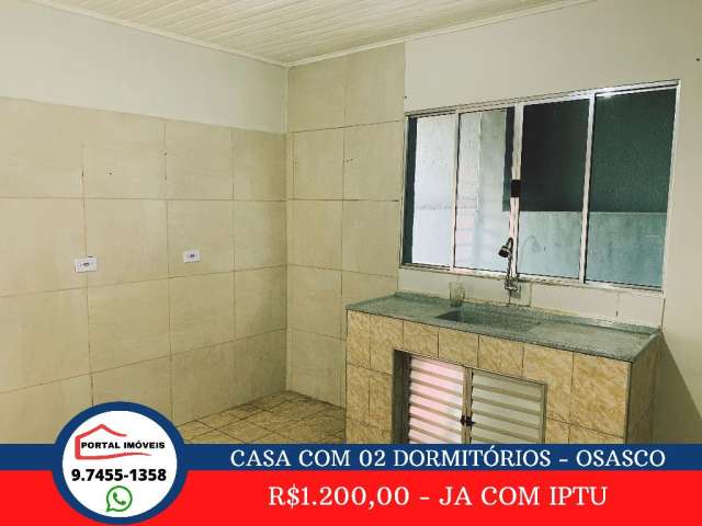 Casa Com 02 Dormitórios Em Osasco - Jardim Turibio