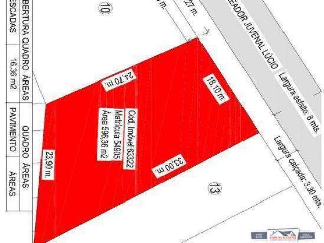 TERRENO MAIS ALVARÁ PAGO E APROVADO - EDF COM 55 APARTAMENTOS, 596 m² por R$ 300.000 - Belo Horizonte - Patos/PB