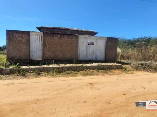 Casa em fase de acabamento com 2 quartos à venda, por R$ 60.000 - Lot. Res. Água Azul - Teixeira/Paraíba