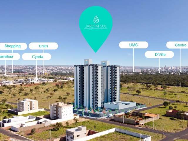 Lançamento apartamento 2 quartos, suíte, sacada, elevador e lazer no bairro jardim Sul, próximo condomínio Splêndido