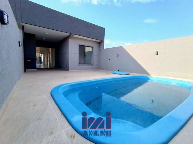 Casa nova com piscina em Coroados Guaratuba