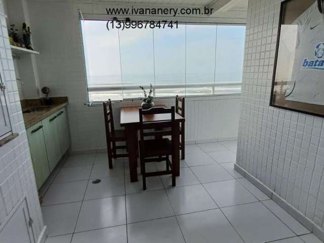 Lindo apartamento frente mar, totalmente mobiliado, 2 quartos, varanda gourmet -Jd. Praia Grande- Mongaguá