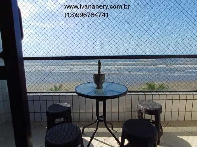 Lindo apartamento frente mar, 2 quartos, 2 varandas, vista total para o mar-Mongaguá