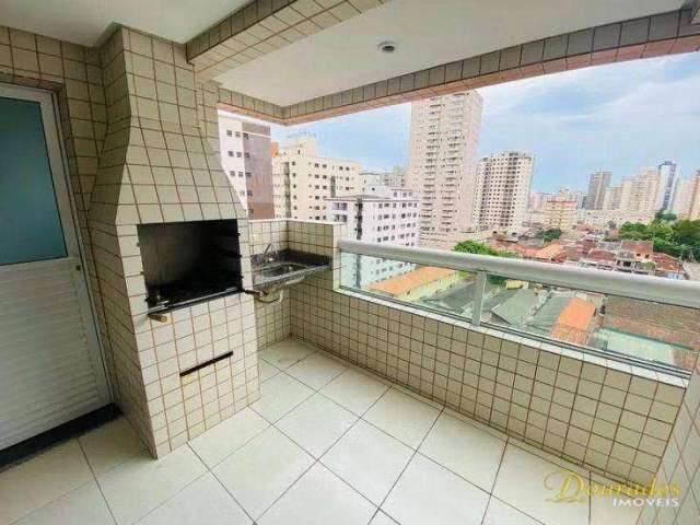 Apto 1 dorm, sendo suíte, 1 vaga, varanda gourmet, 50 m², Aviação em Praia Grande.