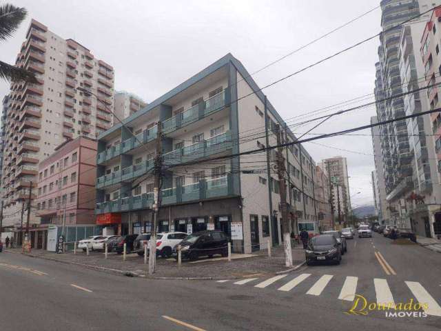 Apto 1 dorm com vista mar, 1 vaga, 34m², Ocian em Praia Grande.