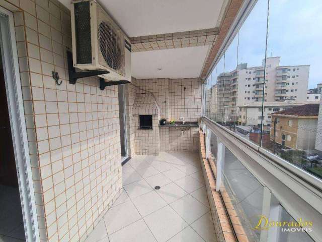 Apto 2 dorm(s), sendo 1 suíte com Varanda Gourmet, Frente rua, na Tupi em Praia Grande