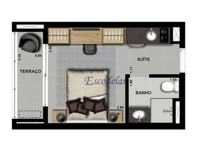 Apartamento à venda, 22 m² por R$ 450.000,00 - Consolação - São Paulo/SP