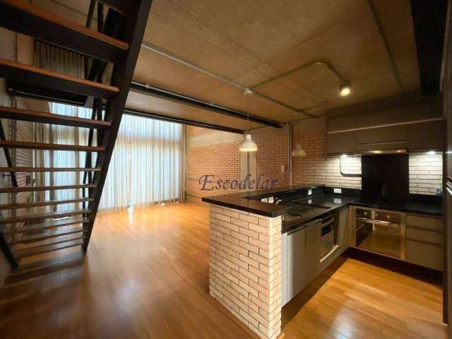 Apartamento Duplex com 1 dormitório para alugar, 130 m² por R$ 17.229,42/mês - Pinheiros - São Paulo/SP