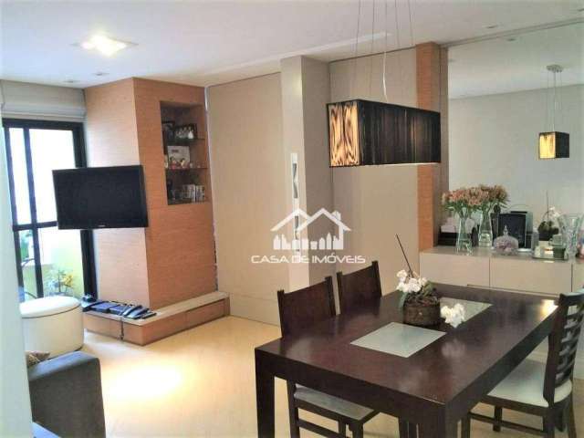 Vende apartamento com 76m², 3 dormitórios, 2 vagas, andar alto e lazer completo.