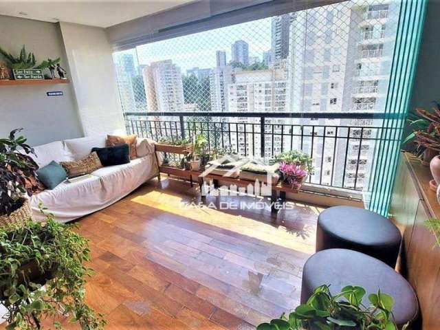 Vende apartamento com 67m², 2 dormitórios, prédio novo com lazer clube na Vila Andrade.