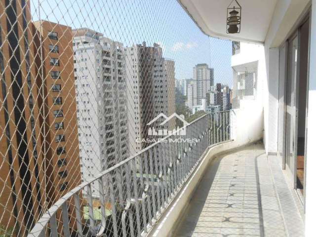 Aluga apartamento com 130m², 4 dormitórios e 2 vagas, no Morumbi.