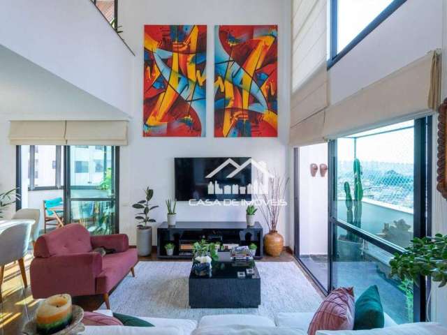 Vende apartamento duplex com 185m?, 3 suítes. 3 vagas e lazer completo no Morumbi.