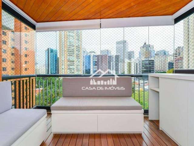 Vende apartamento com 94m², 3 suítes, 2 vagas e lazer, no Brooklin.