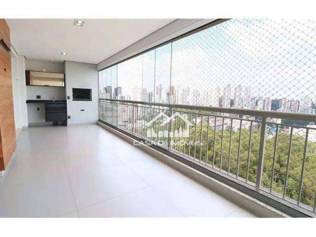 Vende apartamento com 223m², 4 suítes, varanda com churrasqueira, 4 vagas, na Vila Andrade.