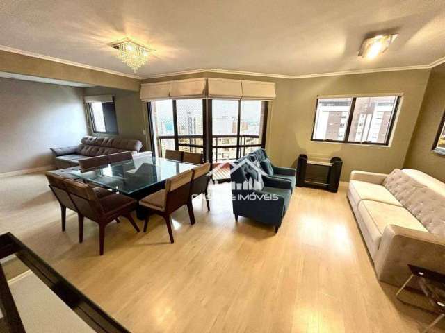 Vende apartamento de 140m², com 3 suítes, 3 vagas, depósito e varanda, na Vila Suzana