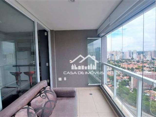 Aluga apartamento mobiliado, com 45m², 1 vaga, lazer completo, no Brooklin