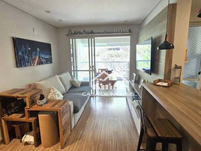 Vende apartamento com 75m², 2 dormitórios sendo 1 suíte, 1 vaga