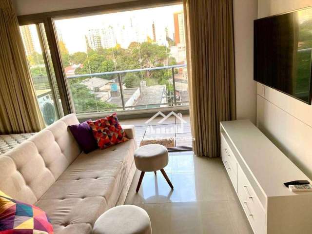 Vende apartamento de 41m² com 1 vaga no Brooklin, lazer completo.