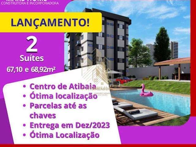 Apartamento com 2 dormitórios à venda, 67 m² por R$ 530.359,20 - Centro - Atibaia/SP