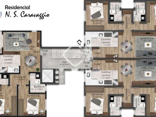 Apartamento com 2 quartos à venda no Santa Catarina, Caxias do Sul , 68 m2 por R$ 370.000