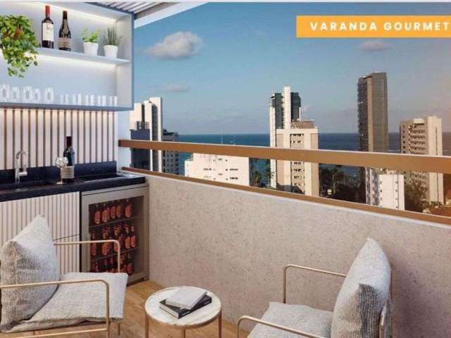 Apartamento para venda em Candeias, com 58 metros², 2 quartos, 1 suíte e varanda .