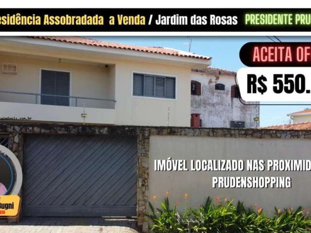 Casa para Venda em Presidente Prudente, Jardim Das Rosas, 3 dormitórios, 1 suíte, 5 banheiros, 3 vagas