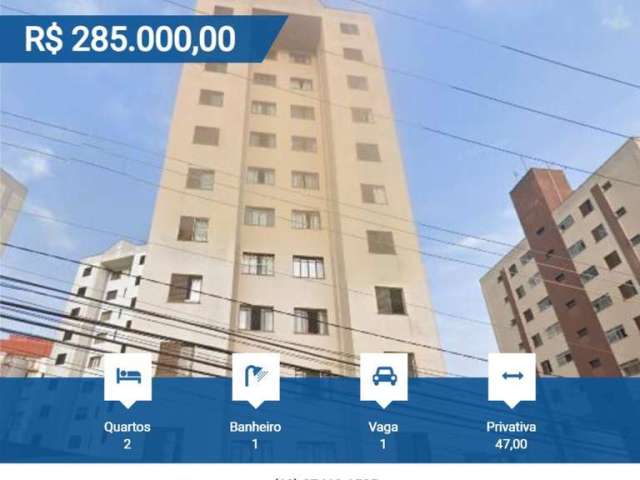 Apartamento para Venda em São Paulo, Vila Rui Barbosa, 2 dormitórios, 1 banheiro, 1 vaga