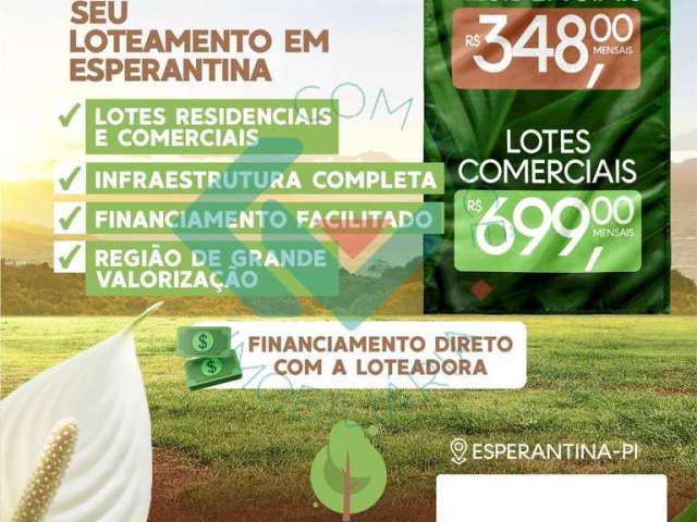 Lote para Venda em Esperantina, bairro santa luzia