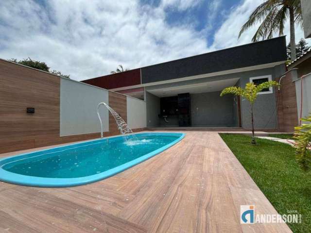 Excelente casa 2 Quartos (1 suíte) com piscina e churrasqueira no Jd. Atlântico