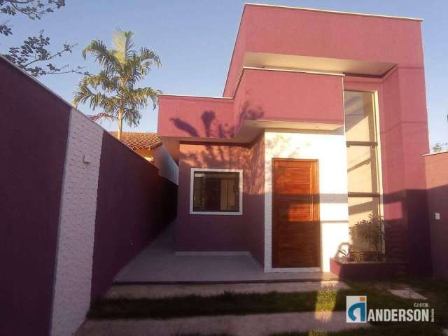 Casa  estilo moderna 2 Quartos (sendo 1 suíte) com churrasqueira + suite externa no Jd. Atlântico Leste