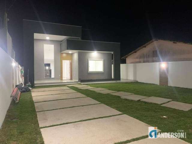 Excelente Casa Estilo Moderno c/ 3 quartos à venda, 106 m² por R$ 690.000 - Jardim Atlântico - Maricá/RJ