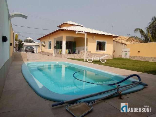 Casa 2 Qtos (1 suíte) com piscina e churrasqueira em terreno 440m² no Jd. Atlântico Leste