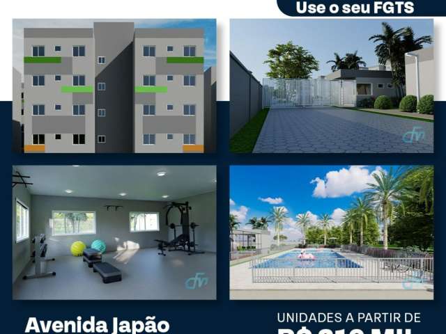 Lançamento de Apartamento com 2 quartos na planta à venda com entrada em 36 vezes, bairro Porteira Preta, Mogi das Cruzes, SP.